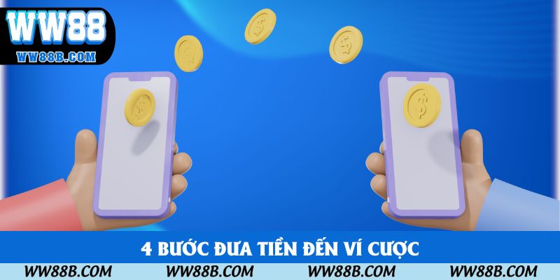 4 bước đưa tiền đến ví cược